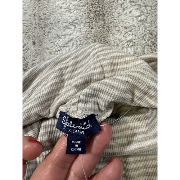 SPLENDID Ribbed Turtleneck Top Size XL Beige Color - Picture 9 of 12